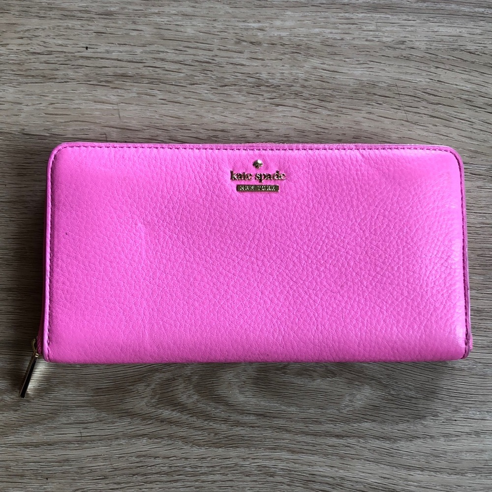 Kate spade pink continental wallet